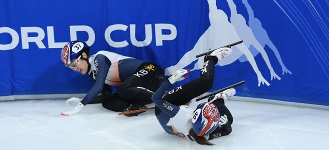 Top Female Short Track Skater Injured